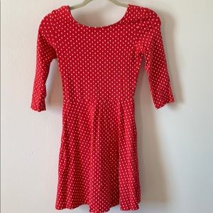 Retro red polka dot dress